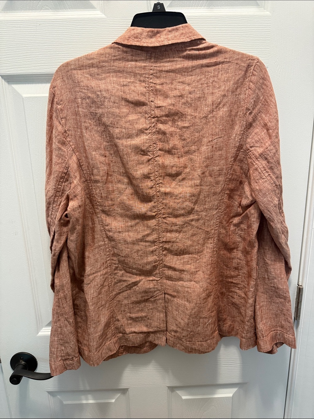 NY Collection Rust-Tan Single-Button Blazer - Picture 3 of 4